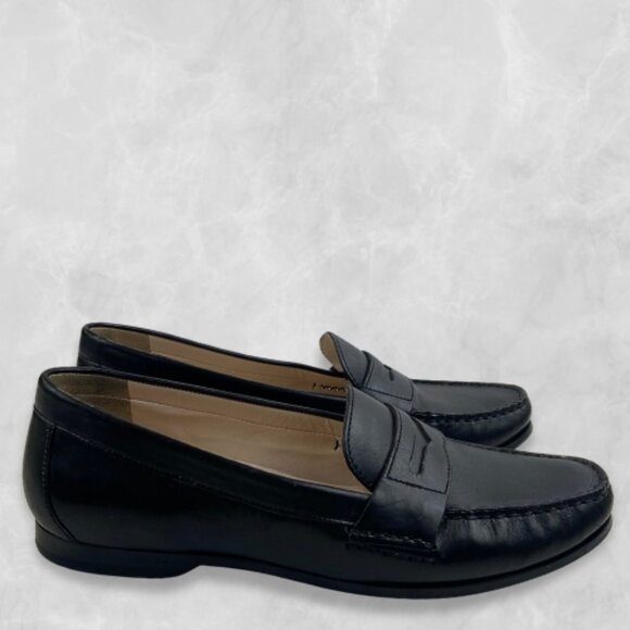 Cole Haan Pinch Traditional Penny Loafer Leather Slip On Flat Shoe Black W 9.5 - Picture 4 of 13